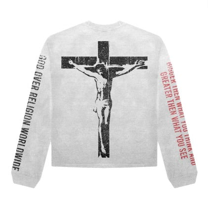 "GOD OVER RELIGION" - THERMAL WHITE
