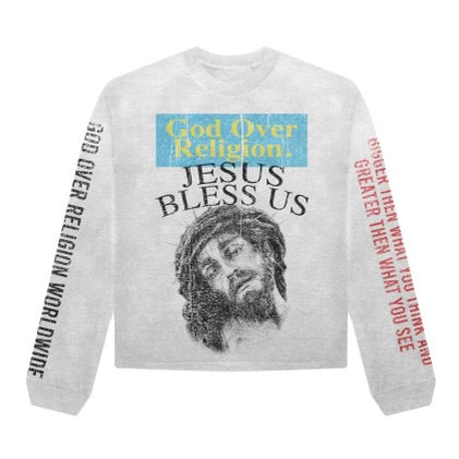 "GOD OVER RELIGION" - THERMAL WHITE