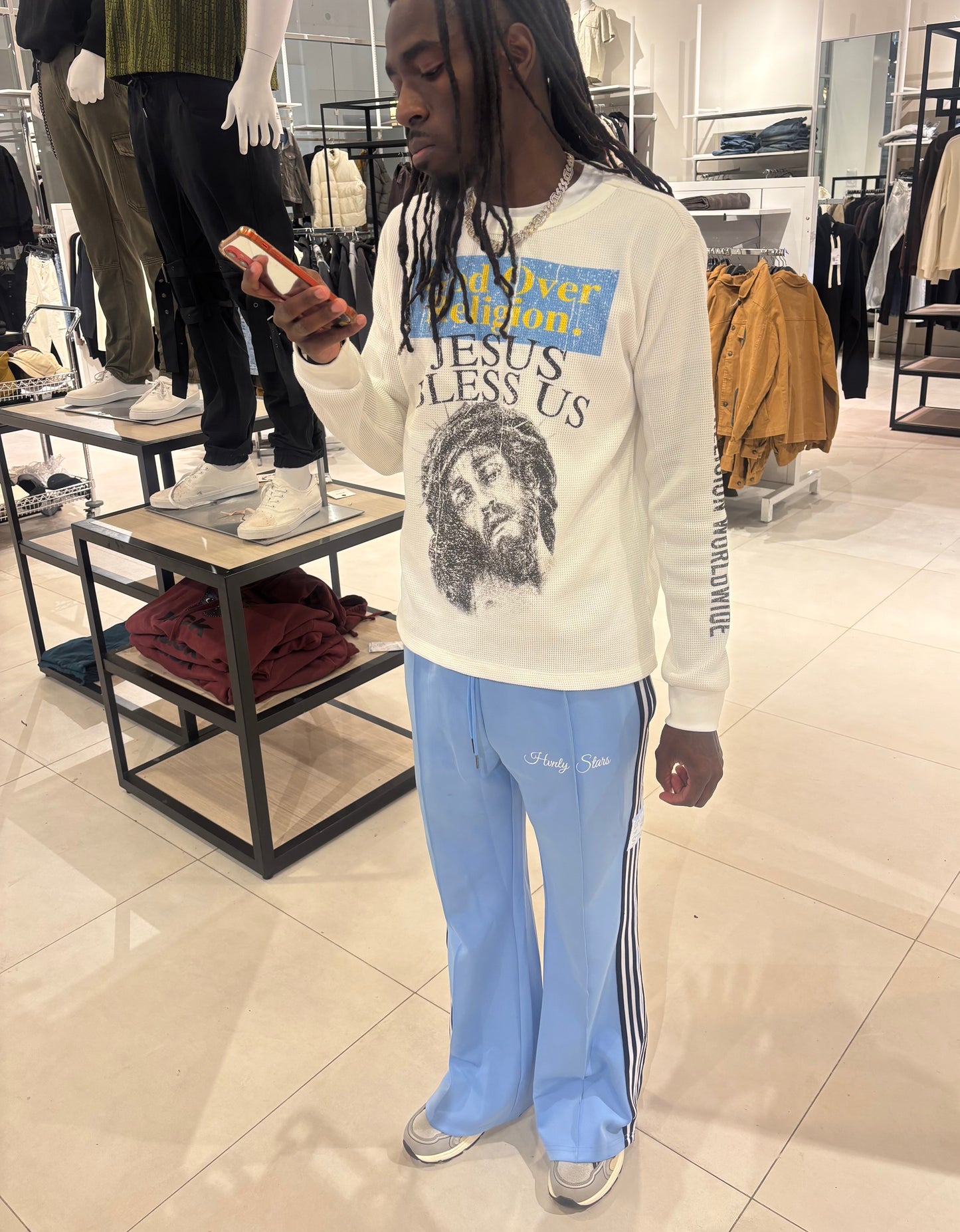 "GOD OVER RELIGION" - THERMAL WHITE