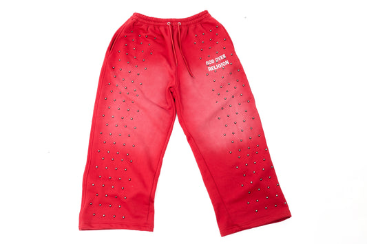 GOD OVER RELIGION “ Studded Sweats
